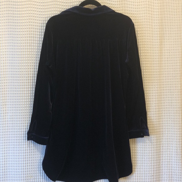 NWT Midnight Blue Velvet Tunic Dress - Picture 6 of 7
